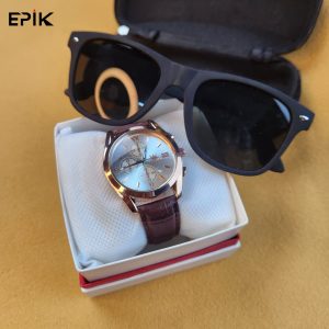 Olives Watch & Sunglass chocolate White - EC01