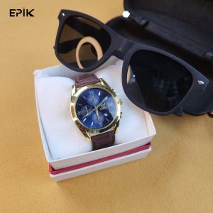 Olives Watch & Sunglass Chocolate Navy - EB02