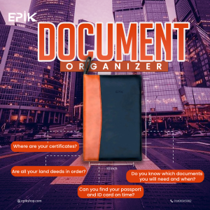 Epik Luxury Document Organizer 16/10  Black