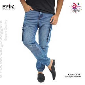 Epik Light Blue Denim Joggers Pant LB13